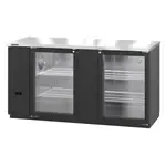 Hoshizaki BB69-G, Bar Refrigerator, 2 Swinging Solid Doors