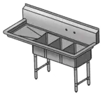 Klingers Trading CON3DL, Sink, (3) Three Compartment