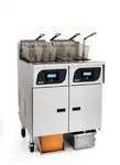 Pitco Frialator SSHLV14T-C/FD_LP, Fryer, Gas, Floor Model, Split Pot
