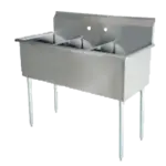 Serv-Ware BS3-2424, Sink, (3) Three Compartment