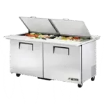 True Manufacturing TSSU-60-24M-B-DS-ST-HC, Refrigerated Counter, Mega Top Sandwich / Salad Unit